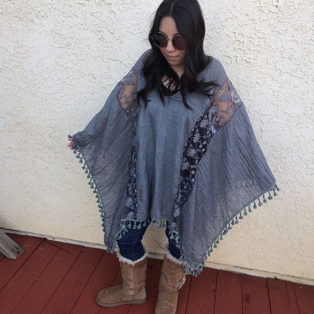 Bohemian Lace Poncho